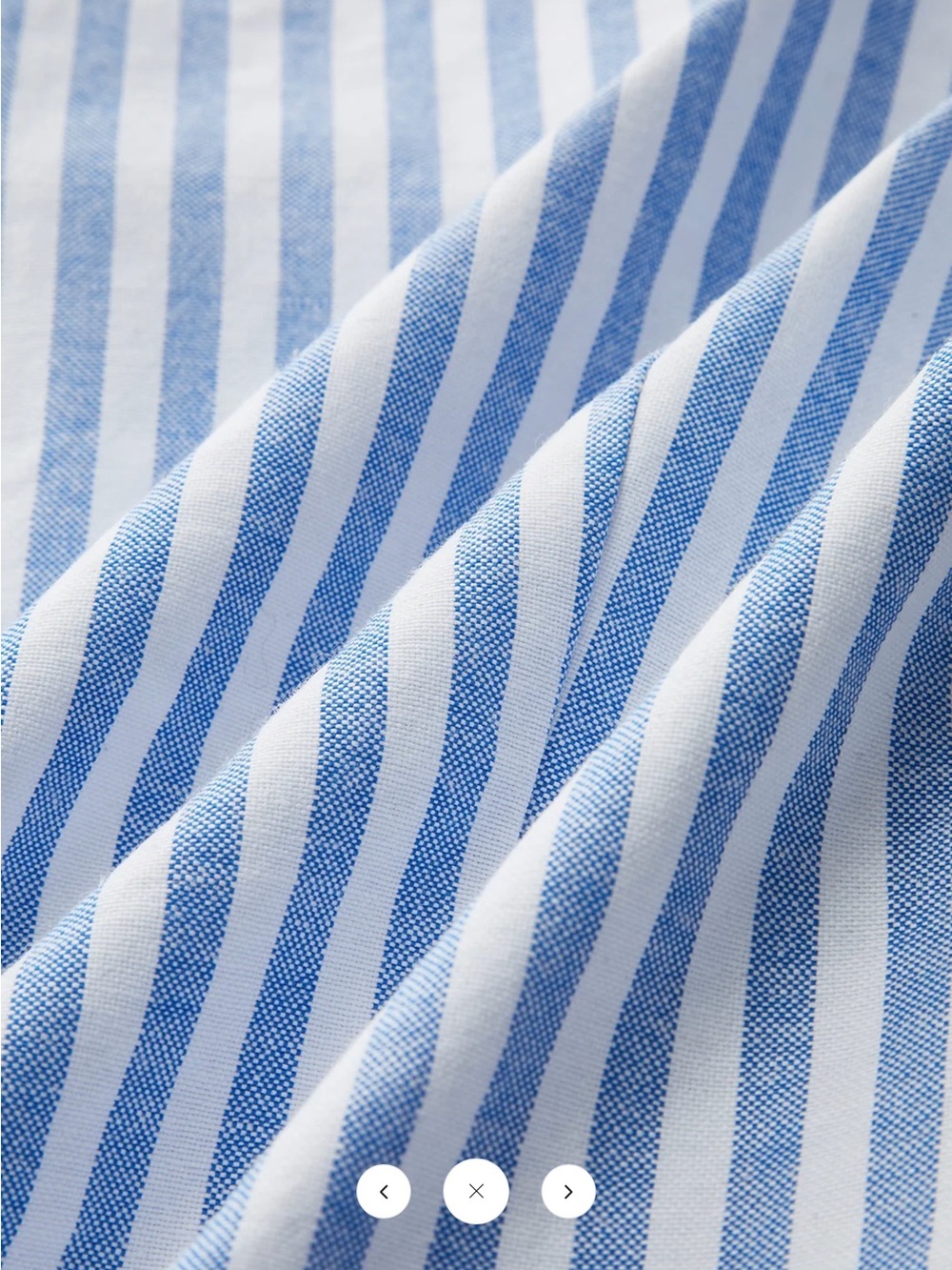 Commense Blue and White Striped Cropped Shirt - XL - Picture 8 of 9
